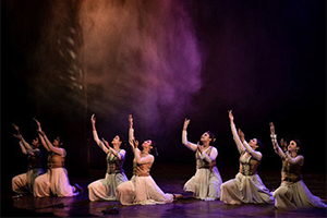 A professional rider on a horse